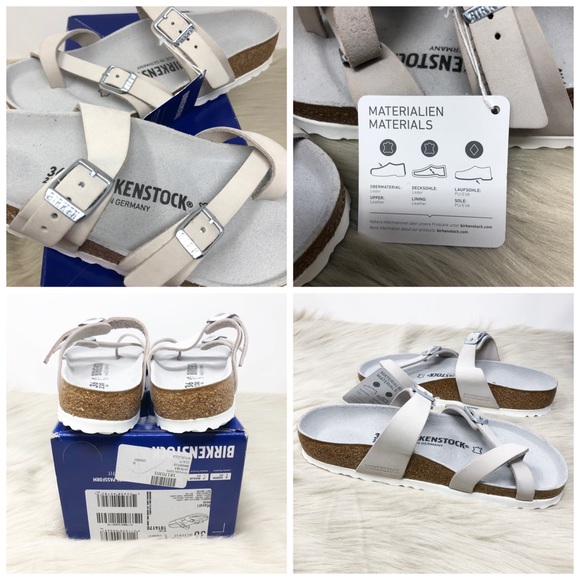 Birkenstock Leather Mayari Off White Sandal Sz 5 - Picture 8 of 8